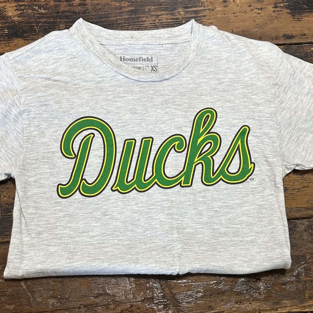 Homefield Mens 'Ducks' Short Sleeve Tee in Heather Gray